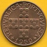 Portugal - XX Centavos 1969 (Km# 584)