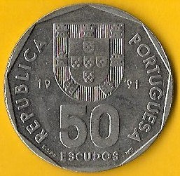 Portugal - 50$00 1991 (Km# 636)