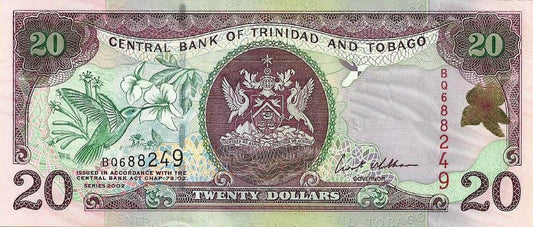 Trinidade Tobago - 20 Dolares 2002 (# 44b)