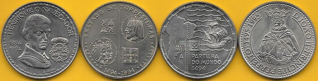 Portugal - 200$00 1994 (Km# 670/671/672 e 673) Descobrimentos