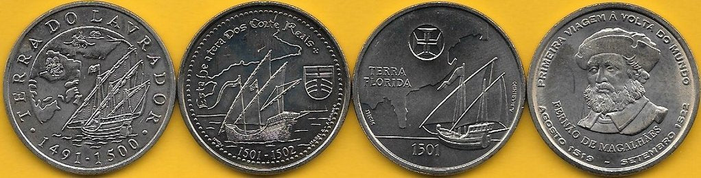 Portugal - 200$00 2000 (Km# 728/729/730 e 731) Descobrimentos