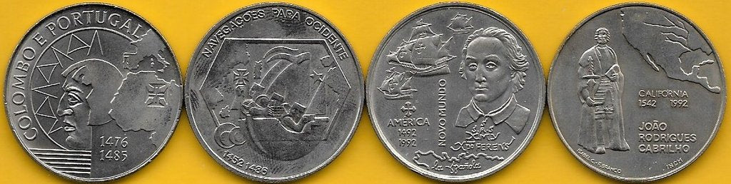Portugal - 200$00 1991/2 (Km# 658/659/660 e 611) Descobrimentos