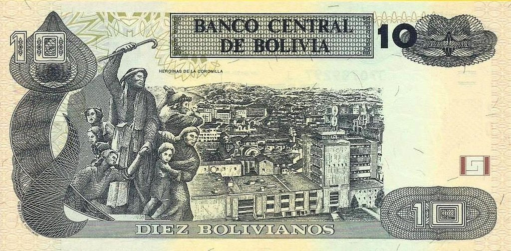 Bolivia - 10 Bolivianos 1986 (# 243)