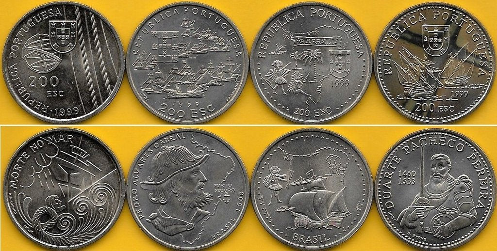 Portugal - 200$00 1999 (Km# 716/717/718 e 719) Descobrimentos