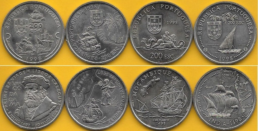 Portugal - 200$00 1998 (Km# 709/710/711 e 712) Descobrimentos