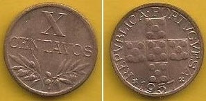 Portugal - X Centavos 1957 (Km# 583)