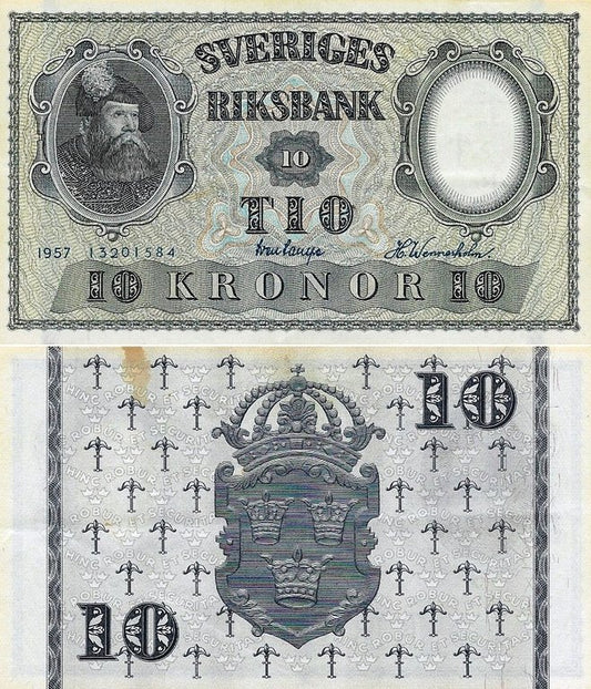 Suécia - 10 Kronor 1957 (# 43e)