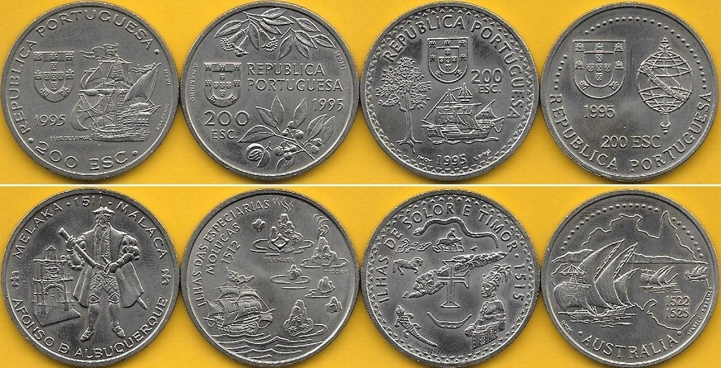 Portugal - 200$00 1995 (Km# 681/682/683 e 684) Descobrimentos