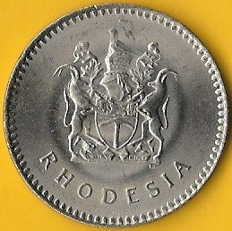Rodésia - 25 Cents 1975 (Km# 16)