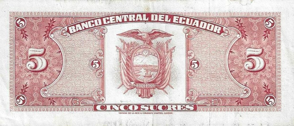 Equador - 5 Sucres 1962 (# 113a)