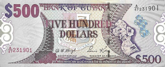 Guiana - 500 Dolares 2000 (# 34b)