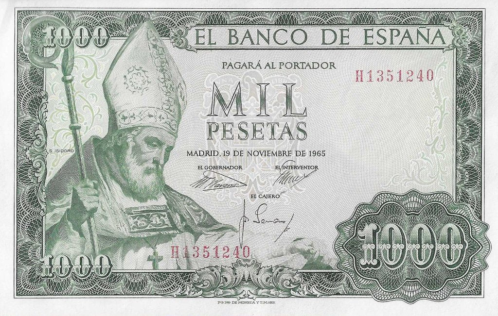 Espanha - 1000 Pesetas 1965 (# 151)