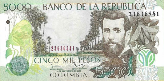 Colombia - 5000 Pesos 2013 (# 452r)