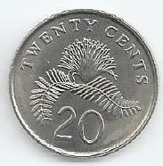 Singapura - 20 Cents 1986 (Km# 52)
