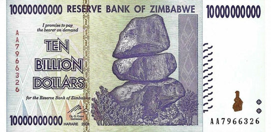 Zimbabwé - 10000000000 Dolares 2008 (# 85)
