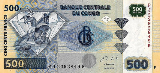 Congo - 500 Francos 2013 (# 96b)