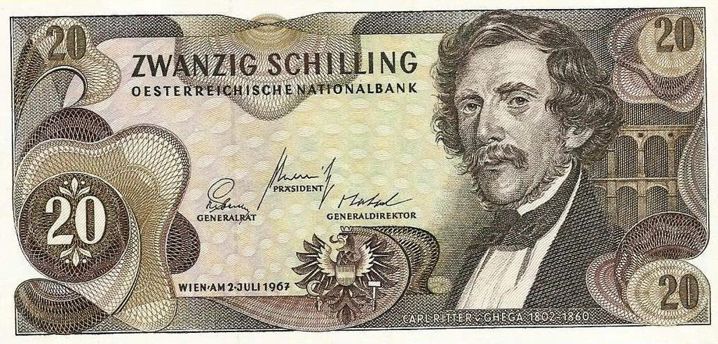 Austria - 20 Schillings 1967 (# 142a)