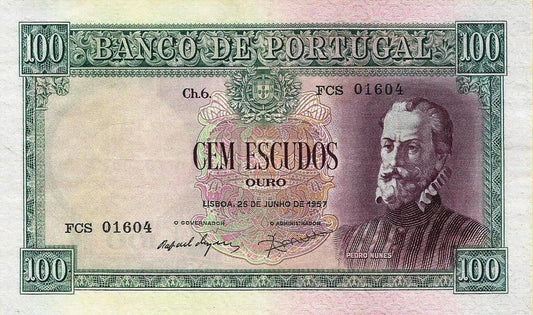 Portugal - 100$00 1957 (# 159)