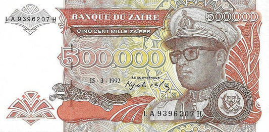 Zaire - 500000 Zaires 1992 (# 43a)