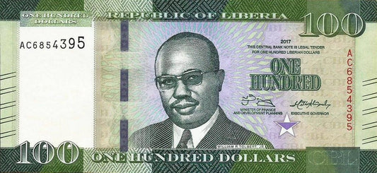 Liberia - 100 Dolares 2017 (# 35b)