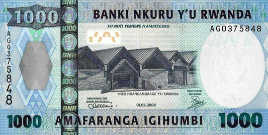 Ruanda - 1000 Francos 2008 (# 35)