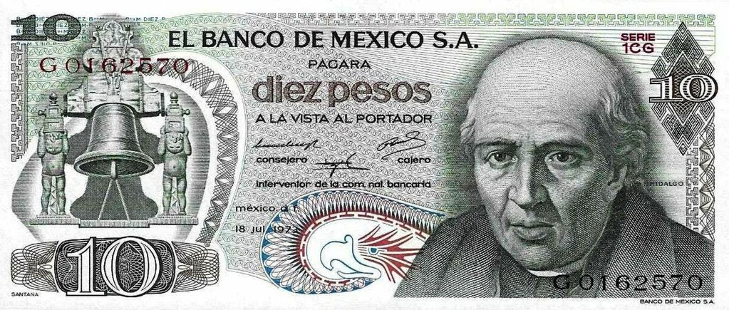 Mexico - 10 Pesos 1973 (# 63f)
