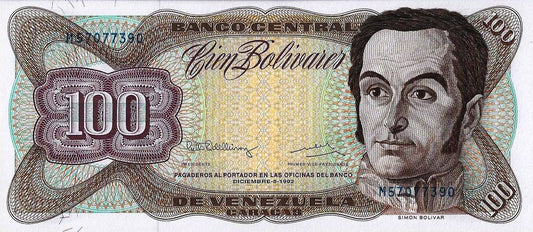 Venezuela - 100 Bolivares 1992 (# 66e)
