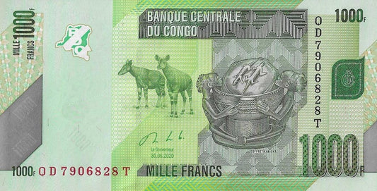 Congo - 1000 Francos 2020 (# 101c)