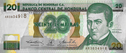 Honduras - 20 Lempiras 2001 (# 87a)