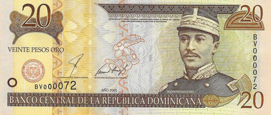 Rep. Dominicana - 20 Pesos 2001 (# 169a)