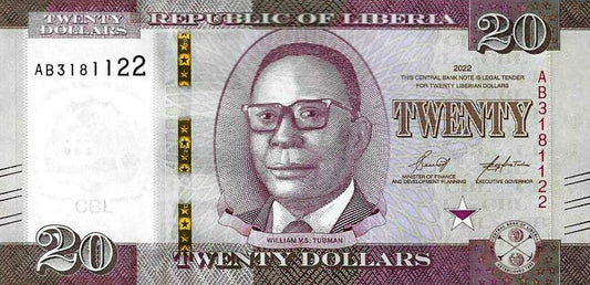 Liberia - 20 Dolares 2022 (# 39)