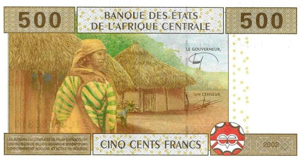 Chad - 500 Francos 2002 (# 606Ce)