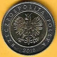 Polónia - 5 Zlotych 2018 (Km# ..) 100º Anivº Rec. Independencia