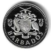 Barbados - 25 Centimos 1973 (# 13) PROOF
