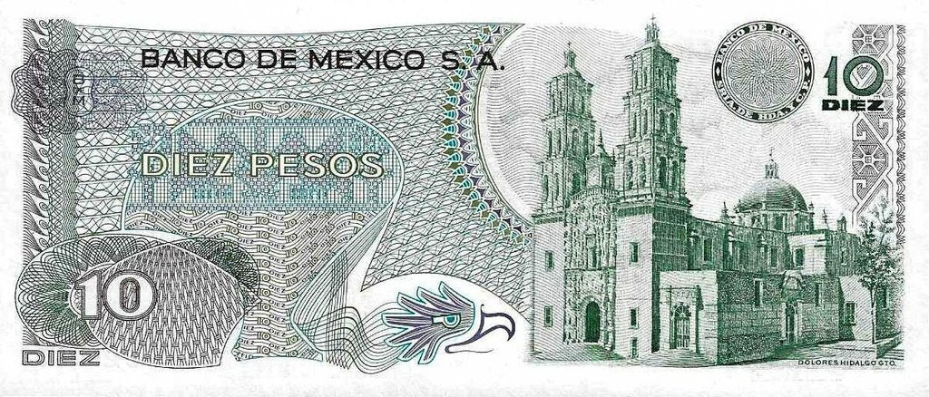 Mexico - 10 Pesos 1973 (# 63f)