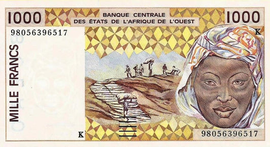 Senegal - 1000 Francos 1998 (# 711Kh)