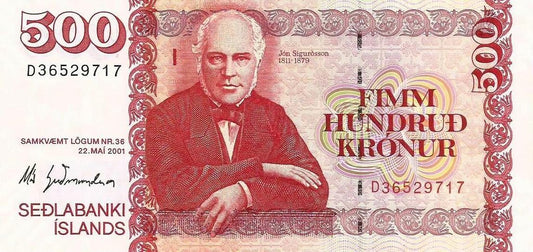 Islandia - 500 Kronur 2001 (# 58a)