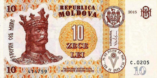 Moldavia - 10 Lei 2015 (# 22a)