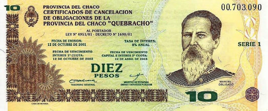 Argentina - 10 Pesos 2003 (# S3201a)