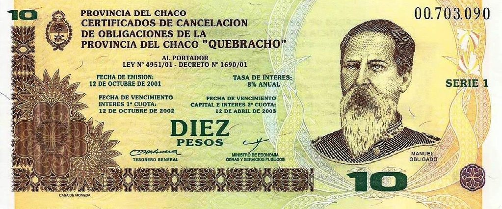 Argentina - 10 Pesos 2003 (# S3201a)