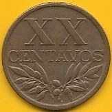 Portugal - XX Centavos 1965 (Km# 584)