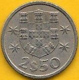Portugal - 2$50 1966 (Km# 590)