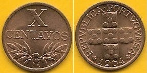 Portugal - X Centavos 1964 (Km# 583)