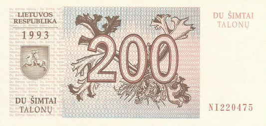 Lituania - 200 Talonas 1993 (# 45)