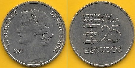Portugal - 25$00 1981 (Km# 610)
