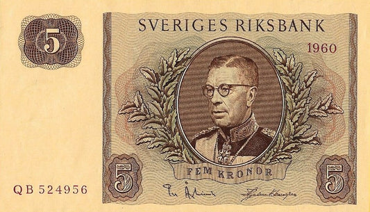 Suécia - 5 Kronor 1960 (# 42e)