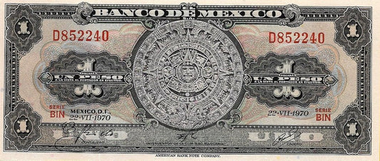 Mexico - 1 Peso 1970 (# 59d)