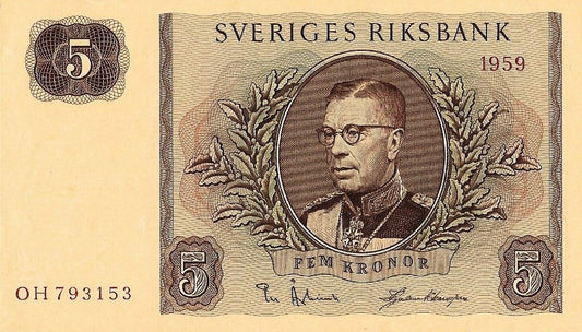 Suécia - 5 Kronor 1959 (# 42d)