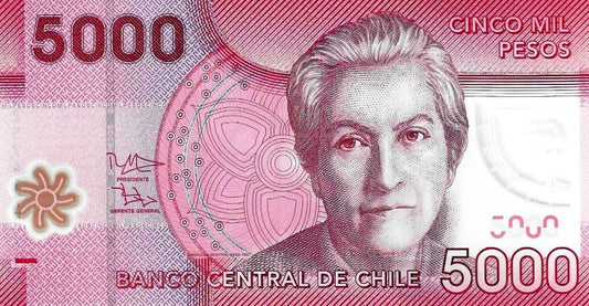 Chile - 5000 Pesos 2016 (# 163g)