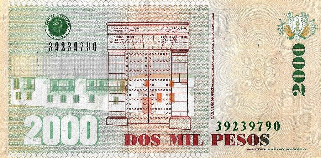 Colombia - 2000 Pesos 2011 (# 457q)